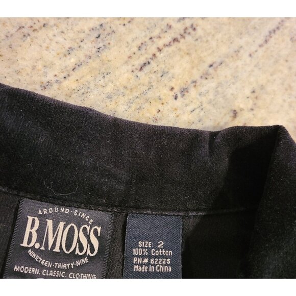 Vintage B. Moss Size 2 Velvet Tie Back Blazer Jacket Pockets Goth Fairy Fading* - Picture 7 of 12